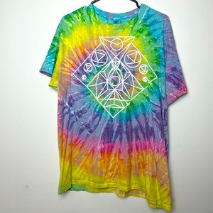 sacred geometry tie dye tee